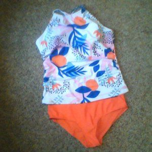 NWT Tankini Floral and Orange XL